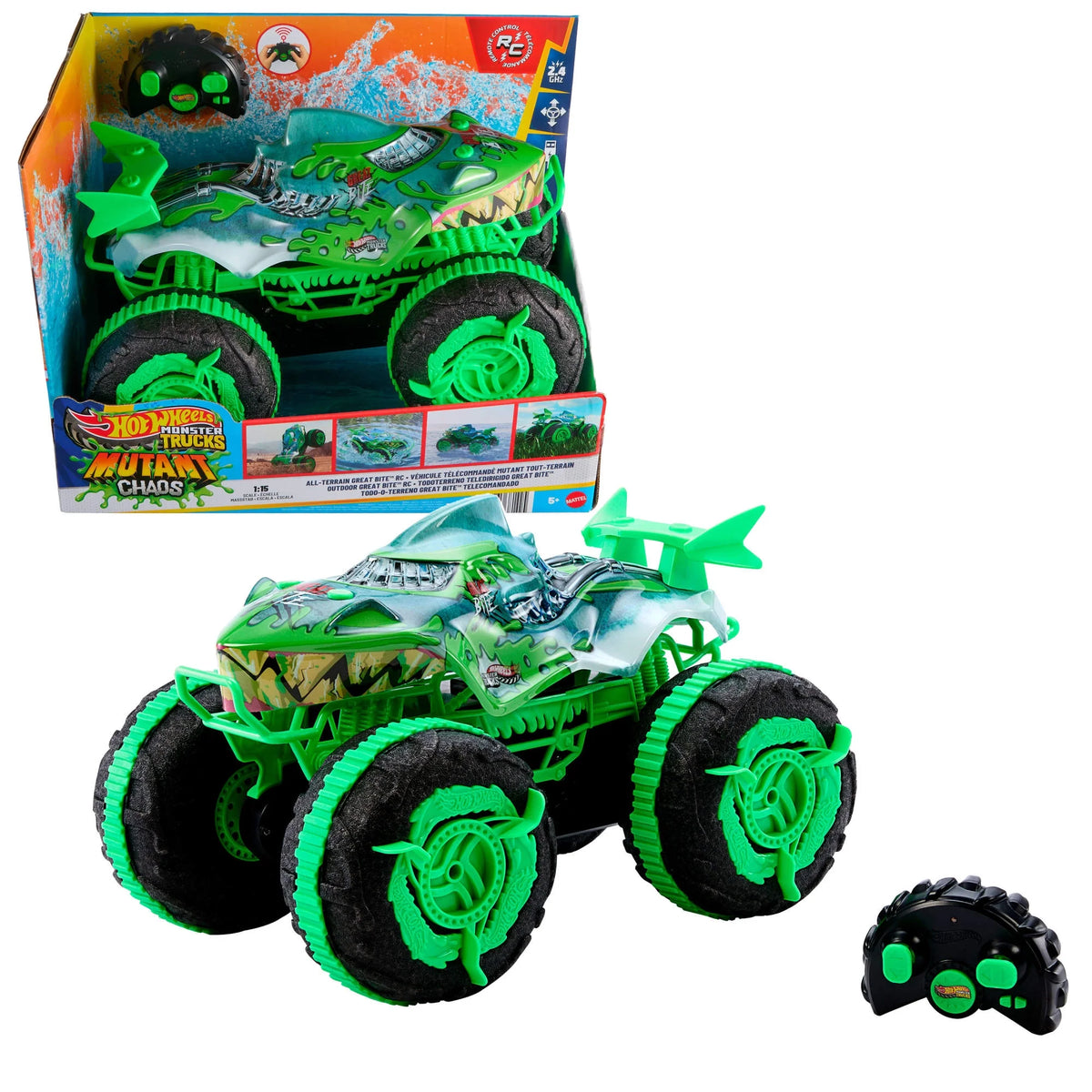 Hot Wheels Monster Trucks Mutant Chaos All Terrain Great Bite RC