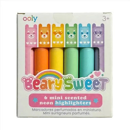 Ooly Beary Sweet Mini Scented Neon Highlighters