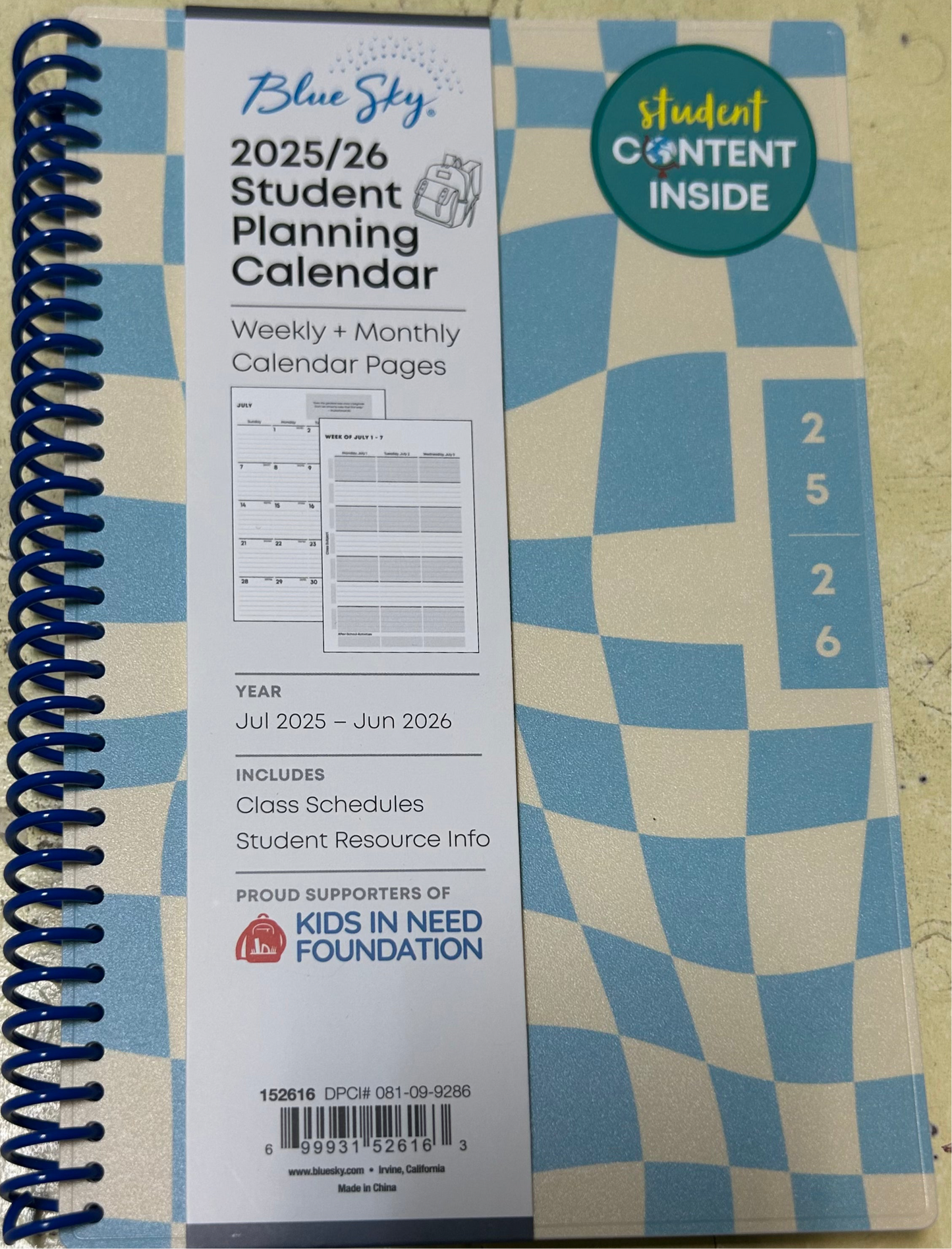 Blue Sky 2025/26 Student Planning Calendar