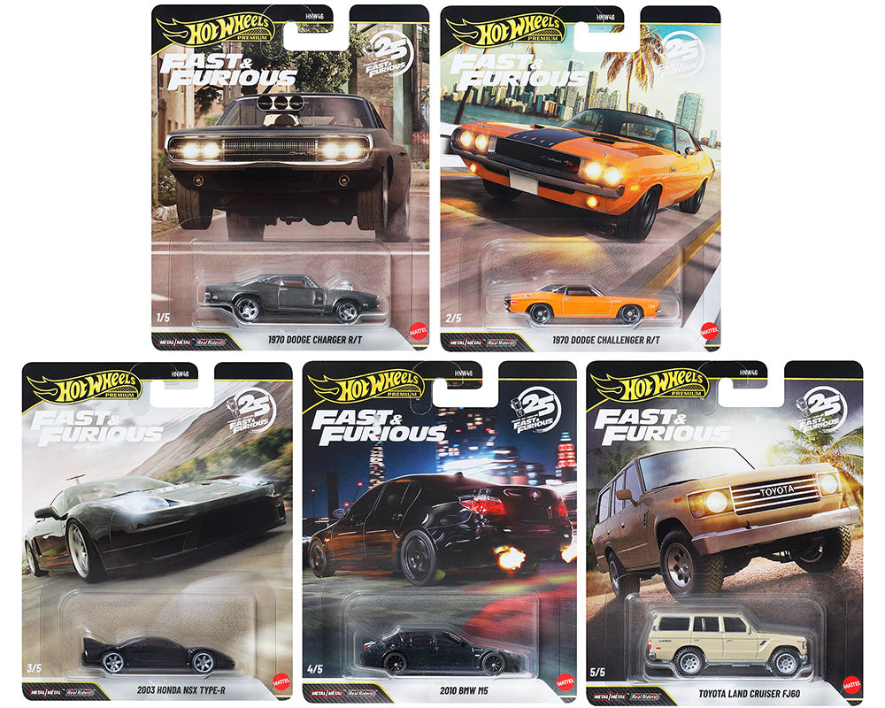 Hot Wheels Fast & Furious 25 Anniversary Cars