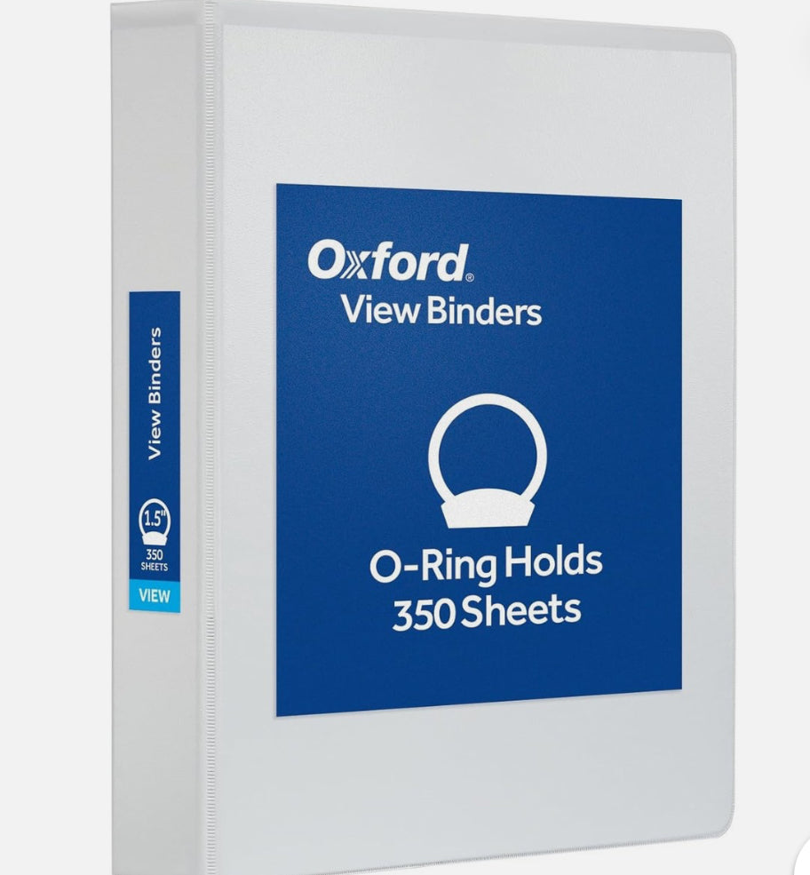Oxford View Binder 1.5”