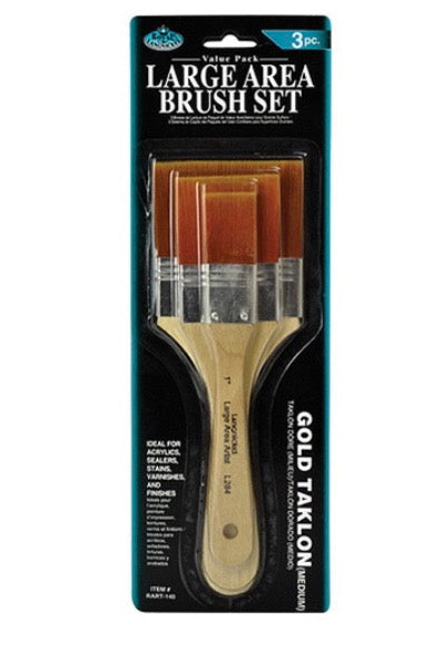 Flat Brush 3 Piece Set