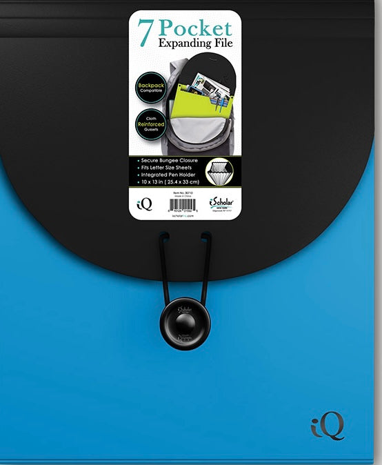 iScholar Pocket Expanding Backpack Folder 7 Pocket