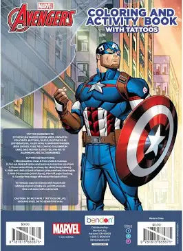 Avengers Coloring & Activity Book With Tattoos