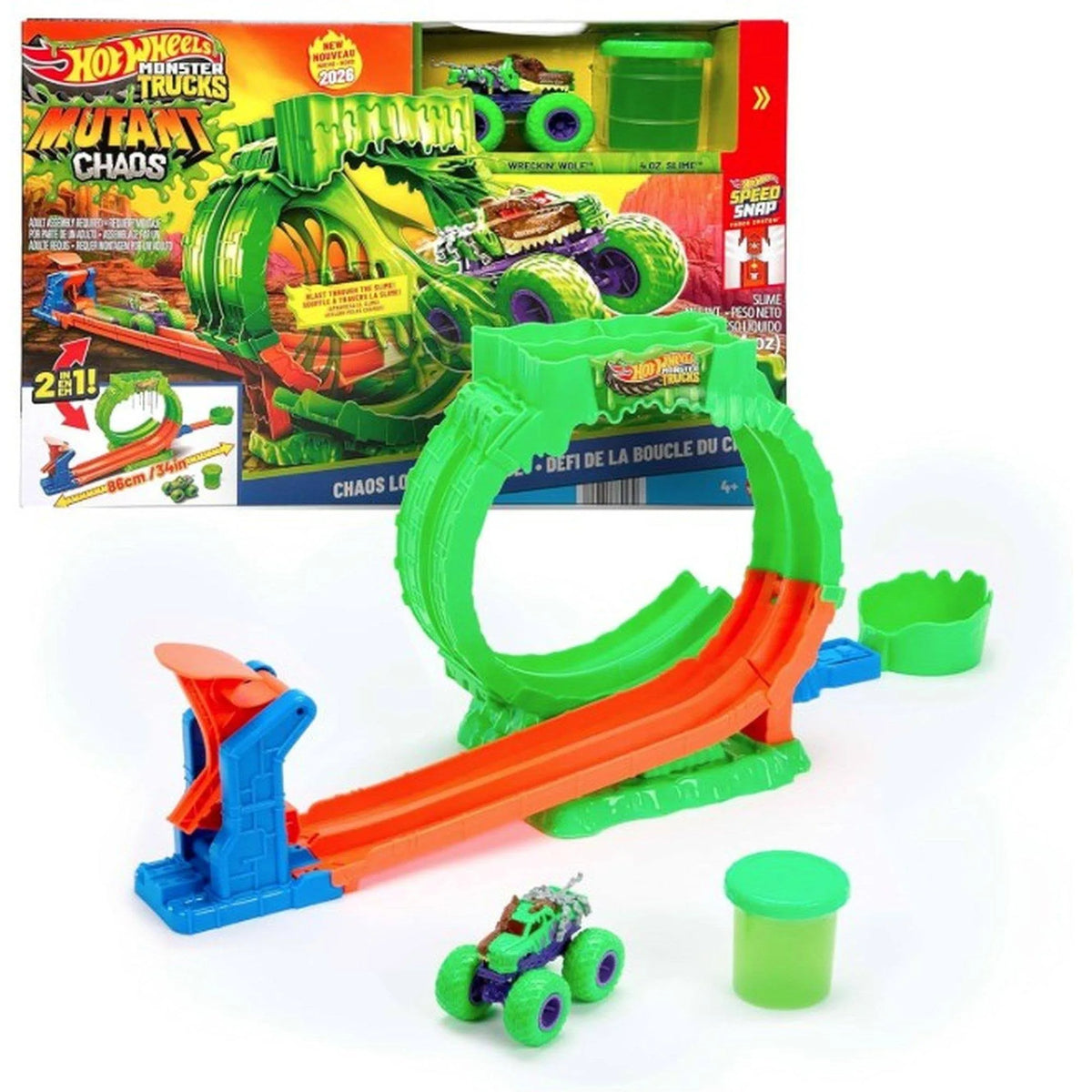 Hot Wheels Monster Trucks Mutant Chaos Loop Challenge