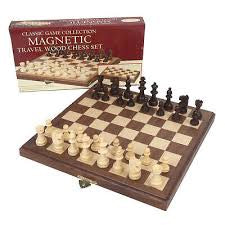 Classic Game Collection Magnetic Travel Wood Chess Set