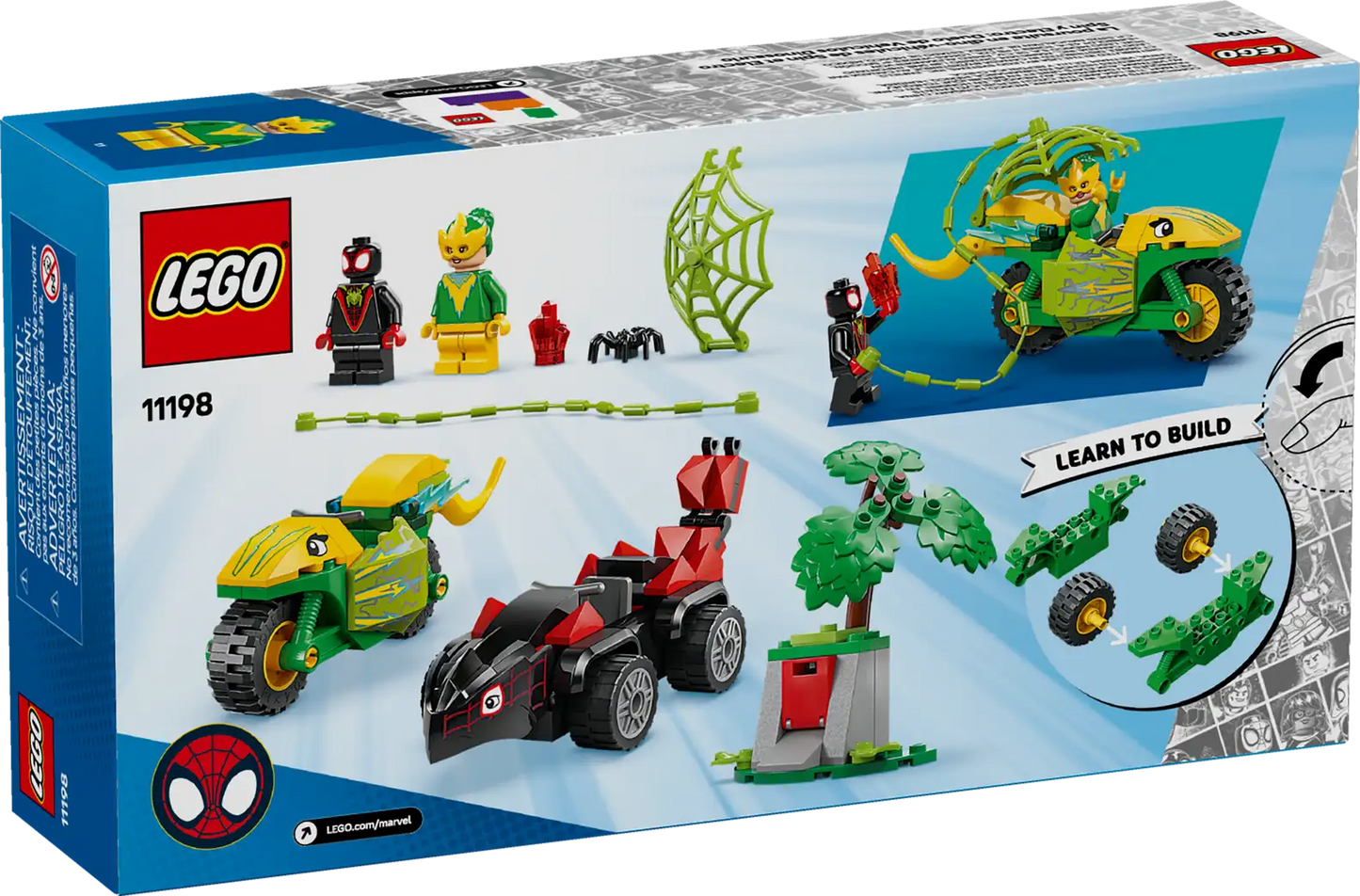 LEGO Marvel 11198 Spin and Electro Dinosaur Vehicle Chase