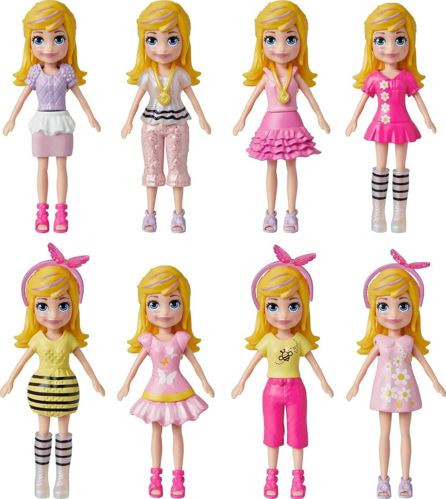 Polly Pocket Fashion Pack With 3 Inch Doll & 18 Accessories, Puppy & Flower-Themed Travel Toy