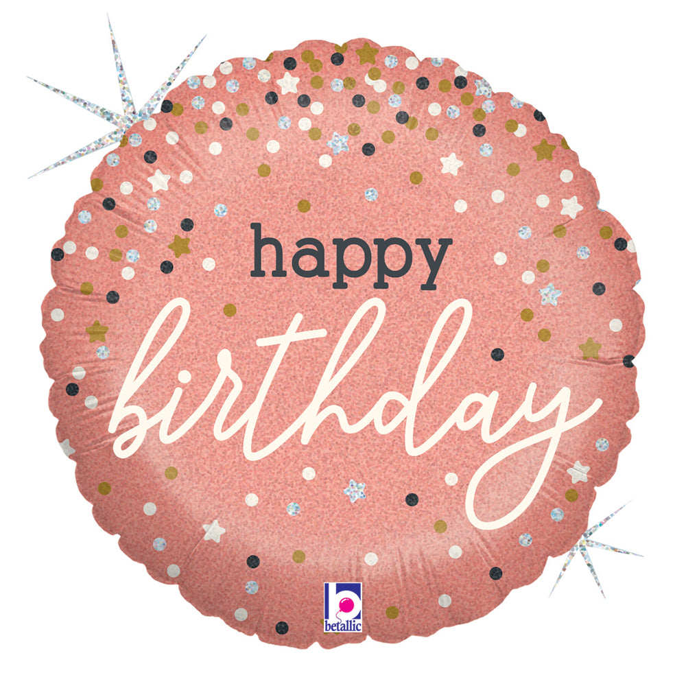 18" Happy Birthday Stars Holographic