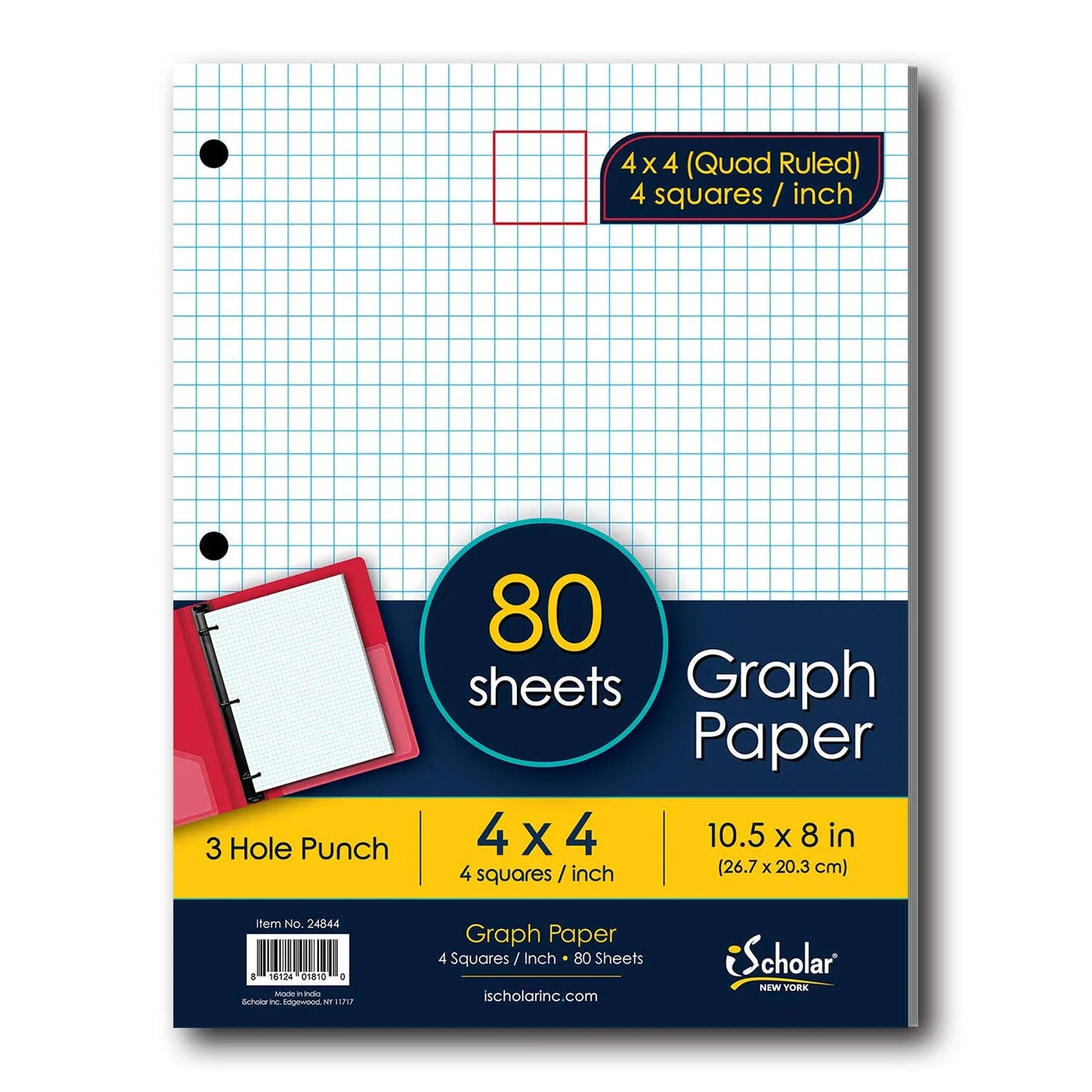 4x4 Quad Ruled Graph Paper