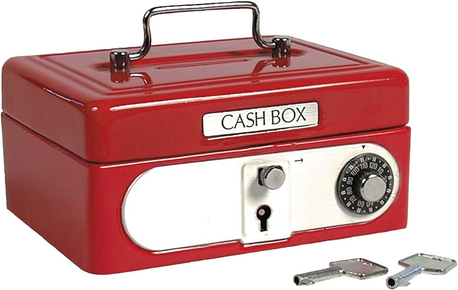Schylling Locking Cash Box Red