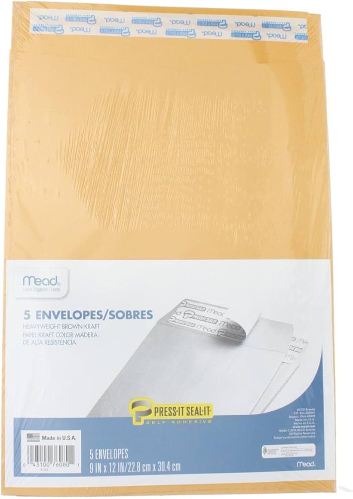 Mead Envelopes - HeavyWeight Brown Kraft
