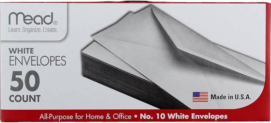 Mead White Envelopes