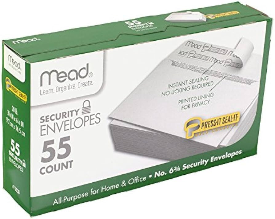Mead Security Envelopes
