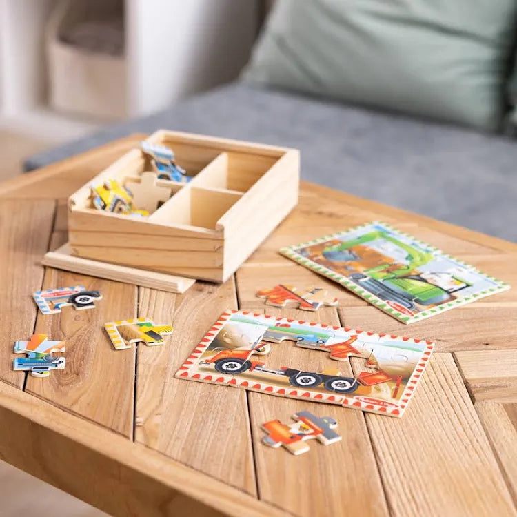 Melissa & Doug Construction Jigsaw Puzzles In A Box