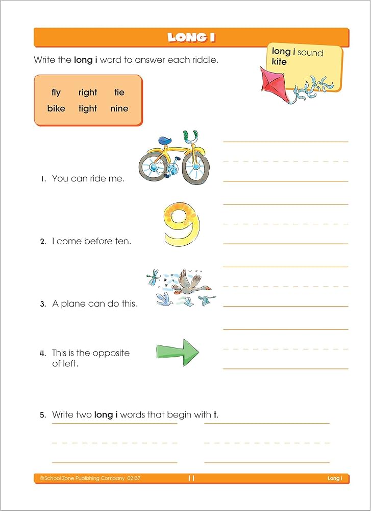 School Zone - Phonics Review Workbook - 32 Pages, Ages 7+