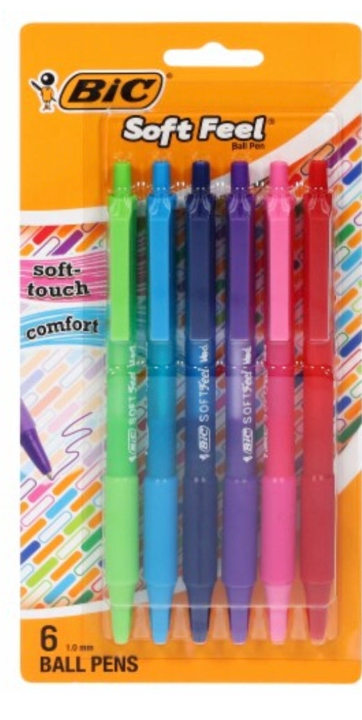 Bic Soft Feel 6ct pens