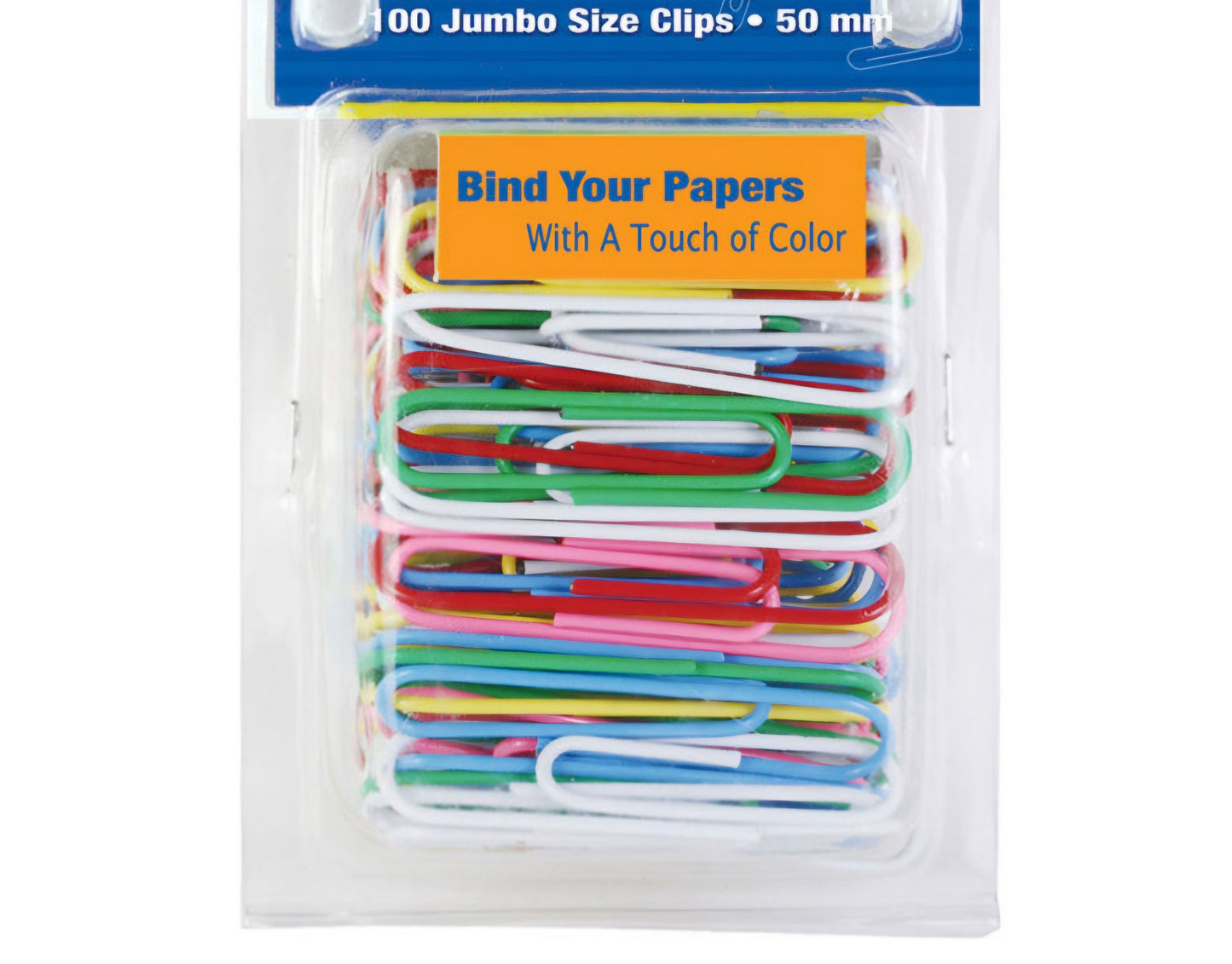 Cli 50 Pack Assorted Color Paper Clips