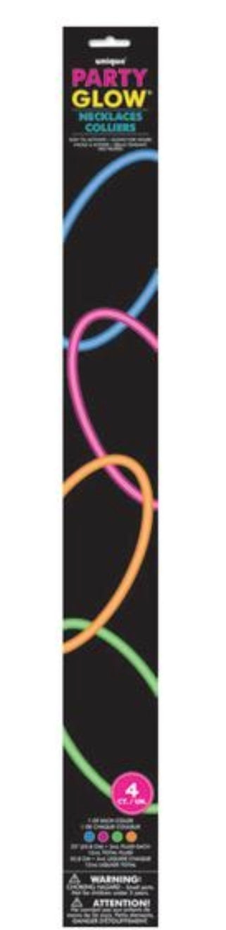 Party Glow Necklaces 4Ct
