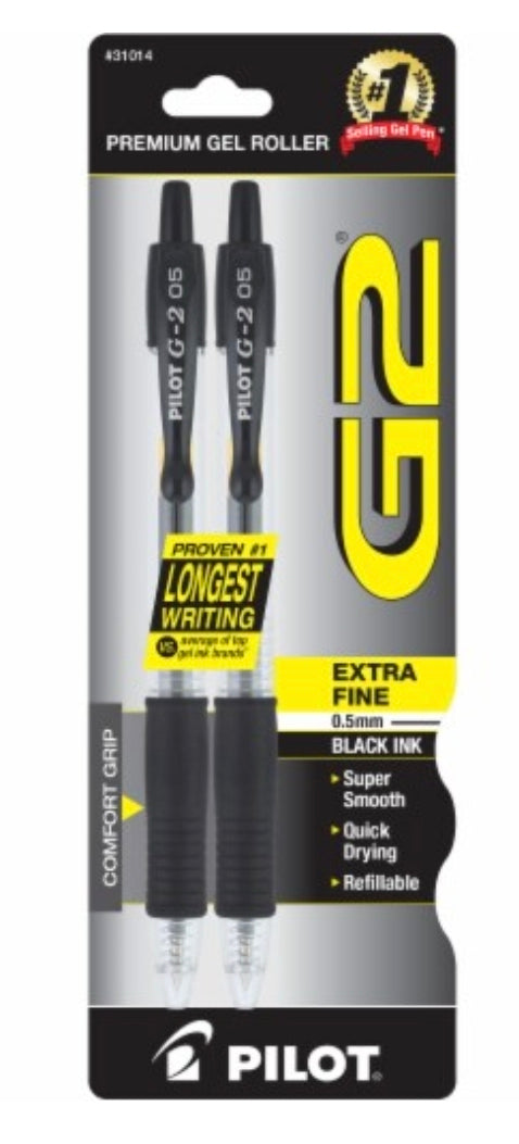 Pilot G2 Extra Fine Black ink