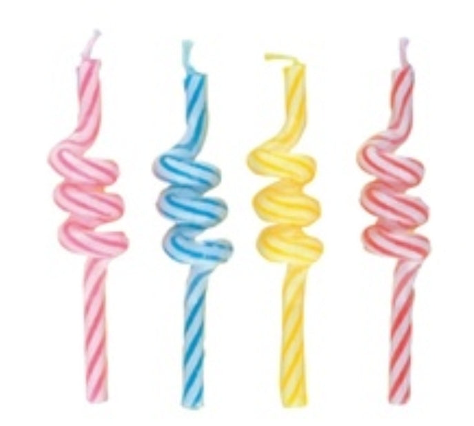 Unique Party Striped Coil Candle