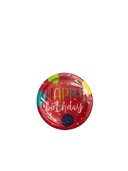 Happy Birthday Paper Plates (Pack of 8)