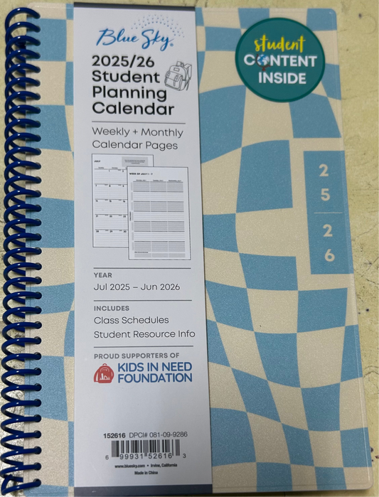 Blue Sky 2025/26 Student Planning Calendar