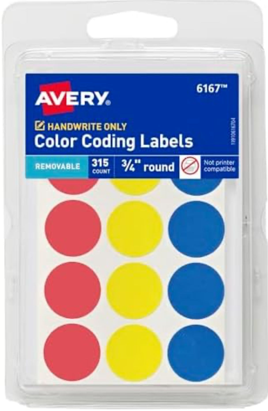 Avery Color Coding Labels 3/4 Diameter