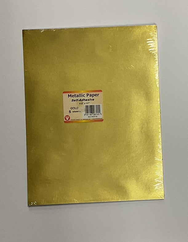 Metallic Paper Self-Adhesive (5 Sheets Per Pack)