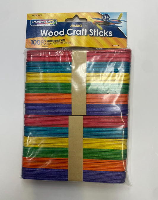 Creativity Street Colored Wood Craft Sticks