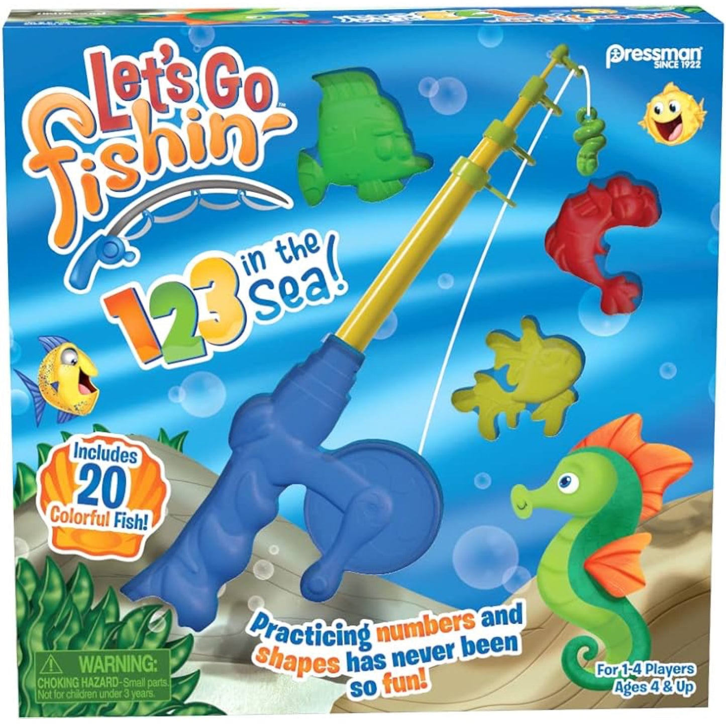 Pressman Let's Go Fishin 123 In The Sea! Kid's Game