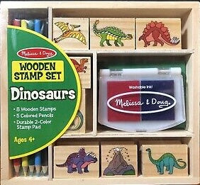 Melissa & Doug Wooden Stamp Activity Arts & Crafts Set With Washable Ink, Pencils