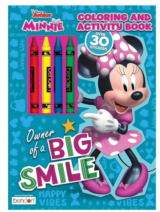 Bendon Disney Minnie Mouse Coloring & Activity Book With Crayons & Stickers