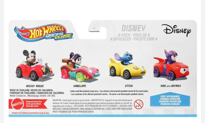 Mattel Hot Wheels RacerVerse Disney 4-Pack Cars