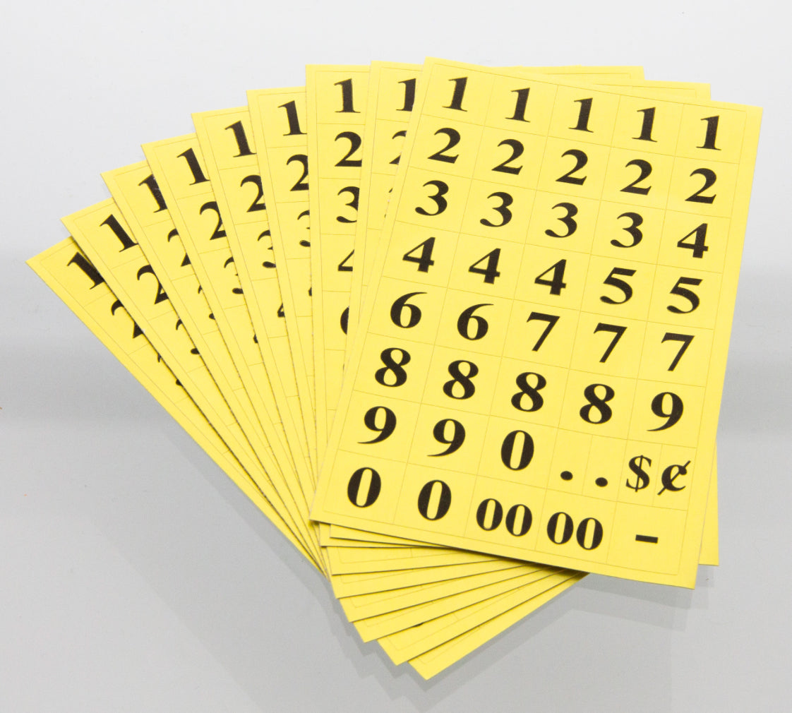 Assorted Number Labels (Black/ Gold)