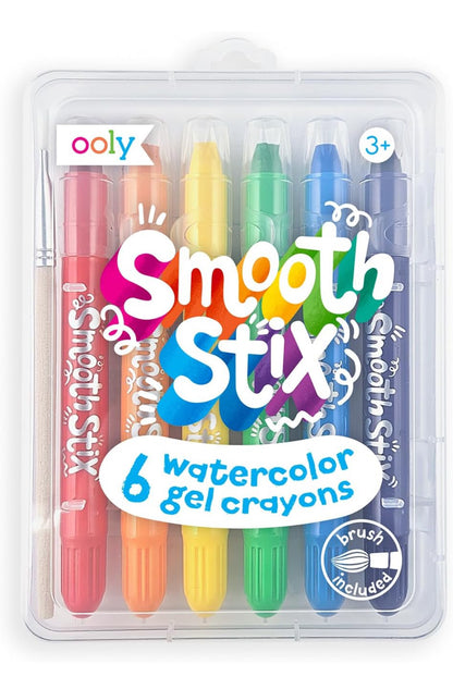 Ooly Smooth Stix Watercolor Gel Crayons 6 Colors