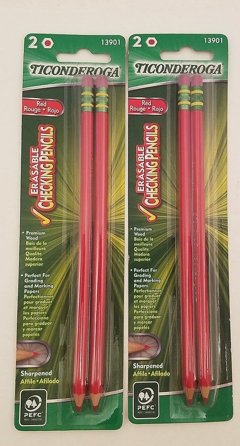 2 Ticonderoga Erasable Checking Pencils