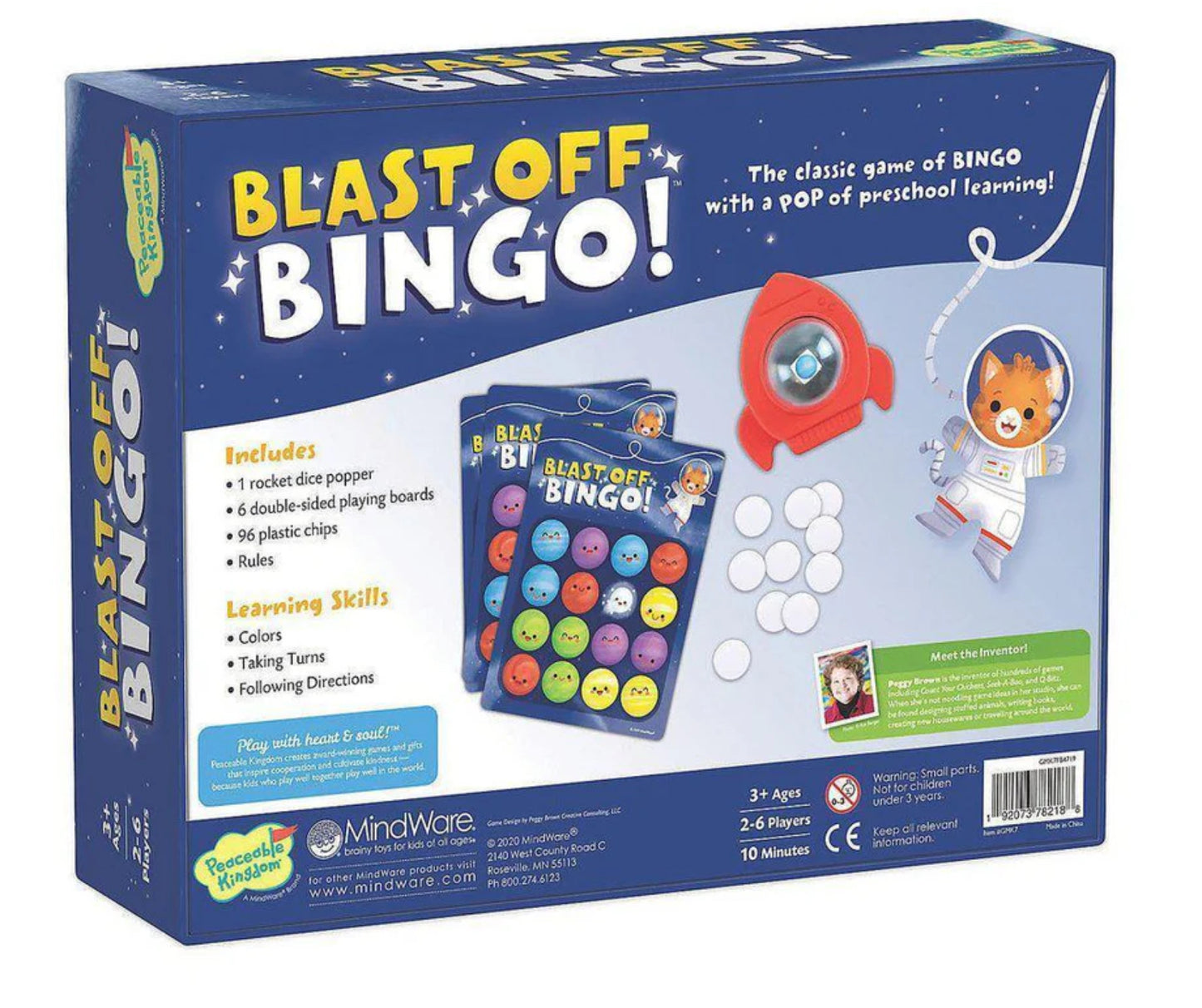 Peaceable Kingdom Blast-Off Bingo