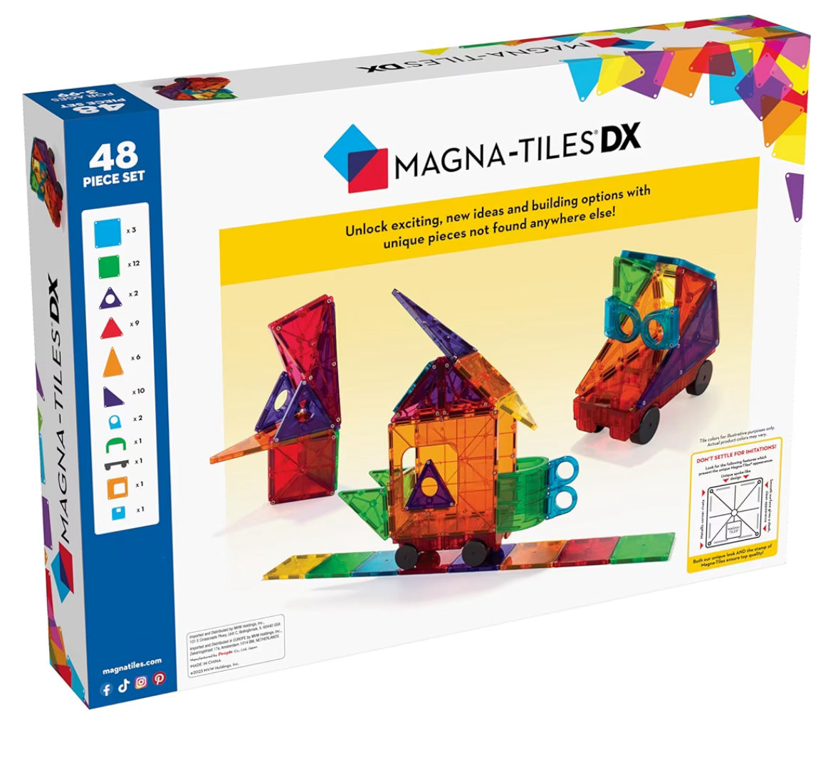 Magna Tiles Clear Colors 48 Piece Set