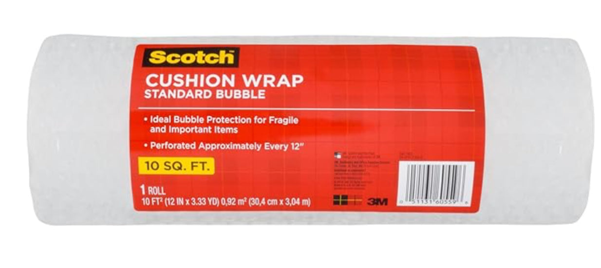 Scotch Cushion Wrap, 12 in x 10 ft, 1 Roll