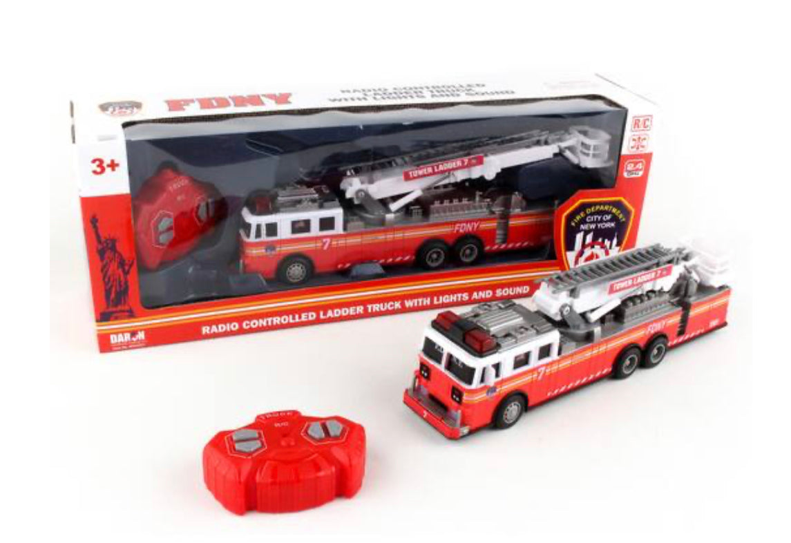 NY 57377- Radio Controlled Ladder Truck W Lights & Sound