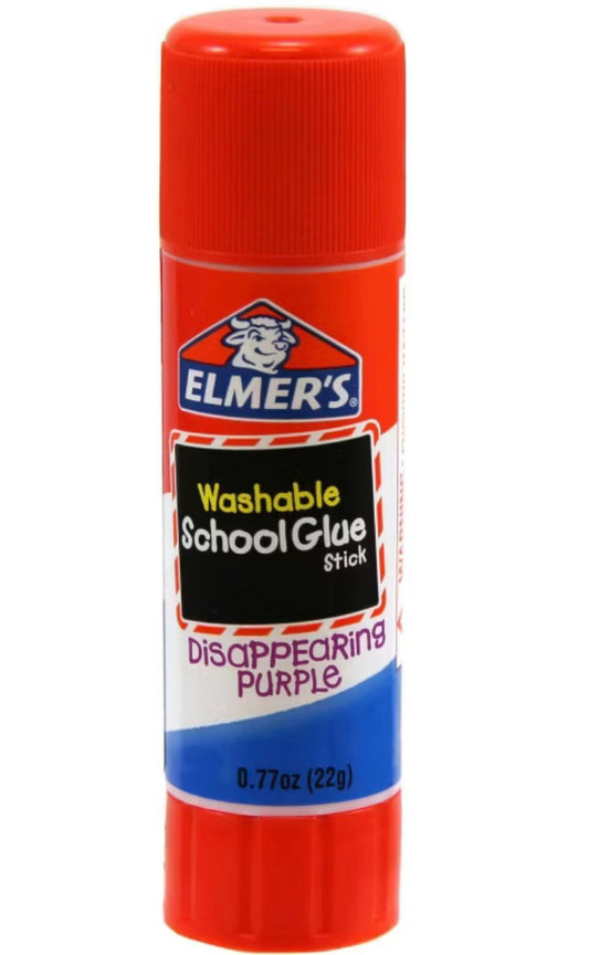 Elmers Washable Disappearing Purple School Glue Sticks 6 Pack 22g Each