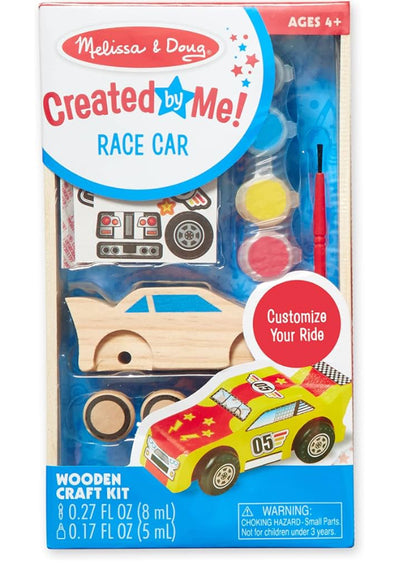 Melissa & Doug Decorate Your Own Wooden Race Car Craft Set