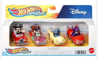 Mattel Hot Wheels RacerVerse Disney 4-Pack Cars