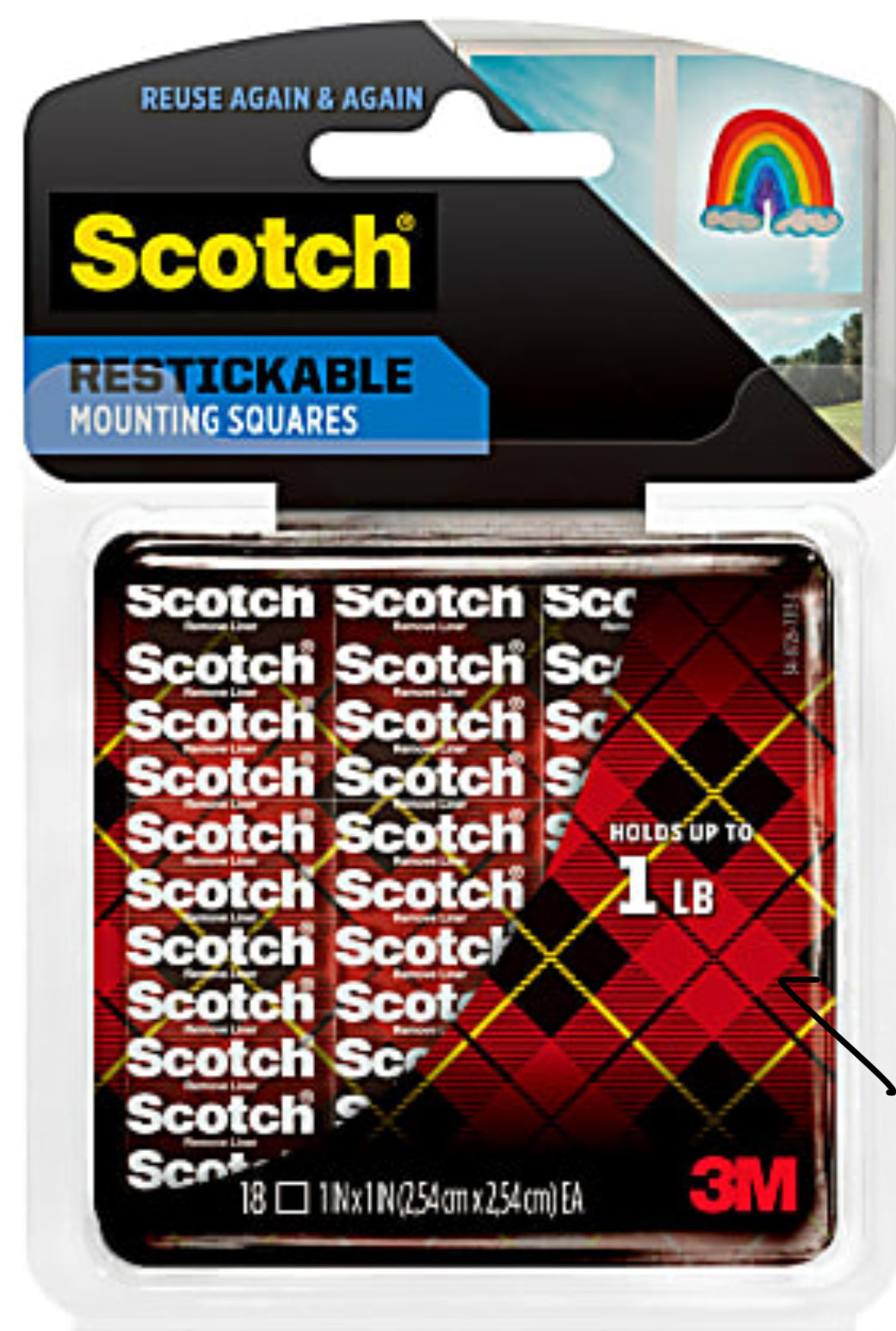 Scotch Restickable Mounting - Pack Of 18