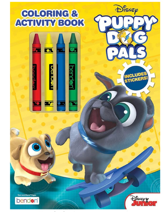 Disney Puppy Dog Pals Coloring & Activity Book With Crayons & Stickers