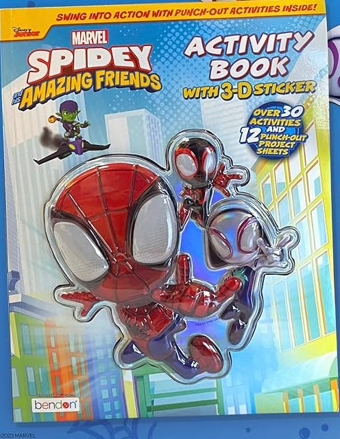 Marvel Spidey & His Amazing Friends 40 Page Activity Book With 3D Sticker