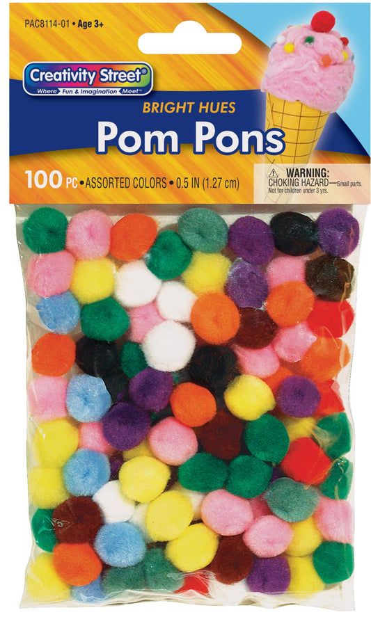 Creativity Street Pom Pons Assorted Colors