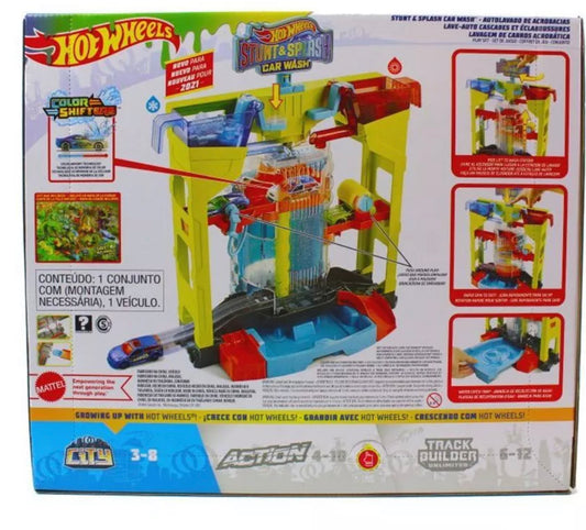 Hot Wheels New Original Car Wash Color Changing Playset