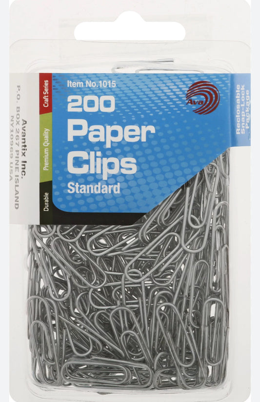 Ava Paper Clips 200 Standard